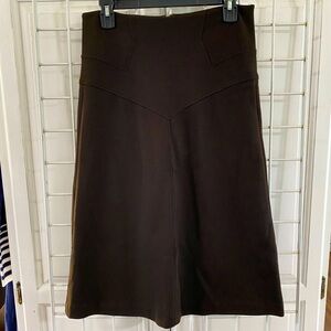 Diane von Furstenberg 10 brown midi wool skirt 30x27” length new